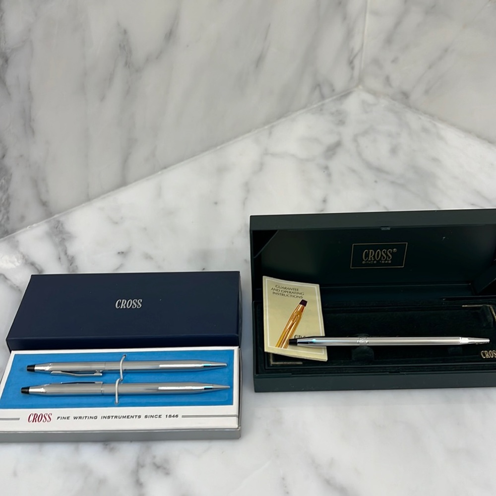 SOLD…DUPLICATE COPY. 🖊️🖊️VINTAGE (2) Cross Pens & (1) ✏️Cross Pencil